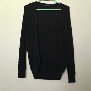 Simple black polo cardigan